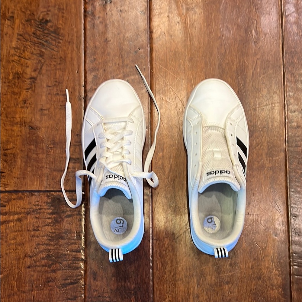 Adidas Classic White Sneakers with Black Accents